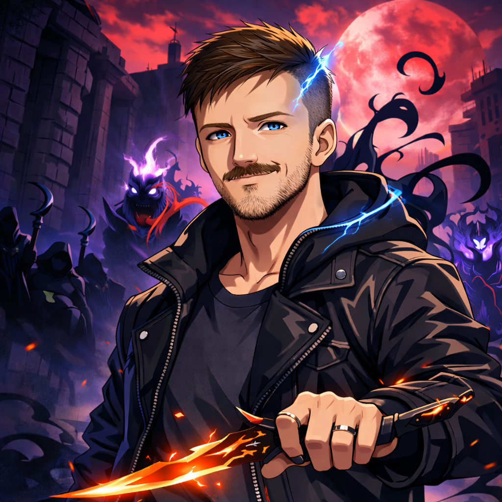 Stylized portrait illustration of TechDufus